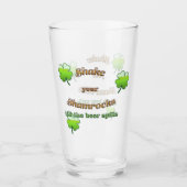 Schud je sjamrocken tot de bier morst glas (Voorkant)