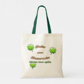 Schud je sjamrocken tot de bier morst tote bag (Achterkant)