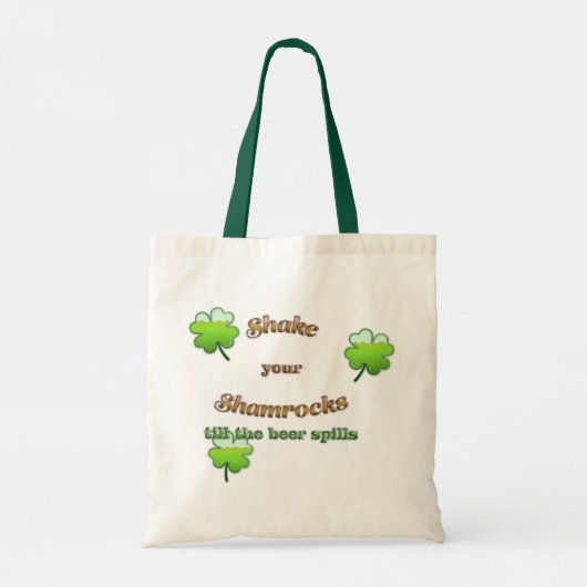 Schud je sjamrocken tot de bier morst tote bag (Achterkant)