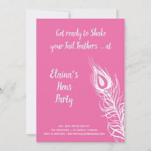 Schud je Staartveren Hen Party roze Kaart