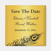 Schud je staartveren met de datum magneet (Voorkant)