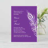 Schud je staartveren repetitie binnenviolet kaart (Staand voorkant)