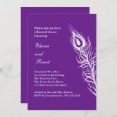 Schud je staartveren repetitie binnenviolet kaart (Voorkant / Achterkant)