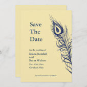 Schud je staartveren Sparen de Datum geel Save The Date (Voorkant / Achterkant)