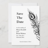 Schud je staartveren Sparen de Datum wit Save The Date (Voorkant)