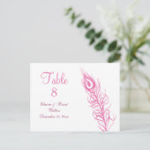 Schud je staartveren Tafelnummer (fuchsia) (Staand voorkant)
