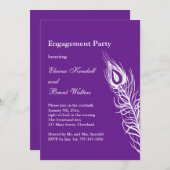 Schud je Tail Feathers Engagement Party uitnodigen Kaart (Voorkant / Achterkant)