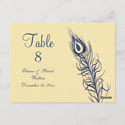 Schud je Tail Feathers Tafelnummer (geel) (Achterkant)