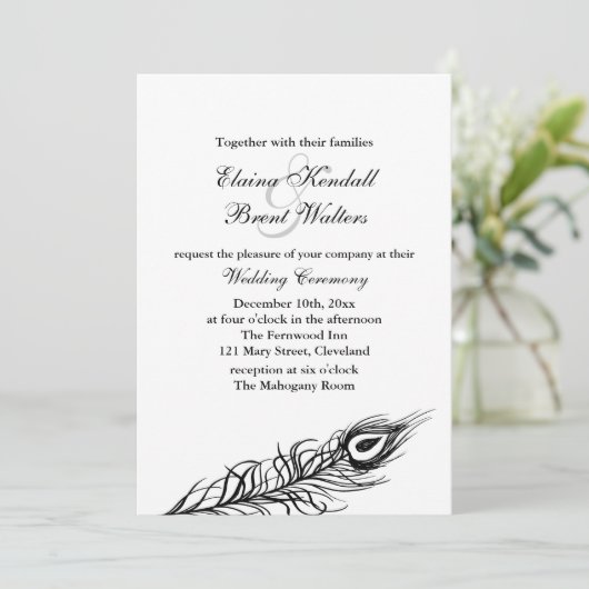 Schud je Tail Feathers Weddenschap wit Kaart (Staand voorkant)