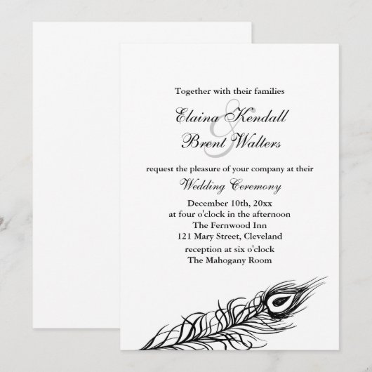 Schud je Tail Feathers Weddenschap wit Kaart (Voorkant / Achterkant)