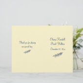 Schud je Til Feathers Wedding Programme (Staand voorkant)