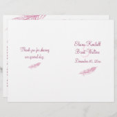 Schud je Til Feathers Wedding Programme (Voorkant / Achterkant)