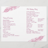 Schud je Til Feathers Wedding Programme (Achterkant)