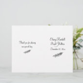 Schud je Til Feathers Wedding Programme (Staand voorkant)