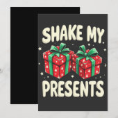 Schud mijn Cadeaus Grappig Kerstcadeau Save The Date (Voorkant / Achterkant)