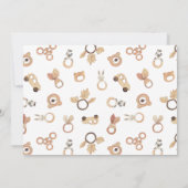 Schud Rattle & Roll Boho Drive-by Baby shower Kaart (Achterkant)