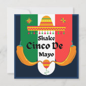 Schud Schud Schud Cinco De Mayo Feest  Feestdagenkaart (Voorkant)