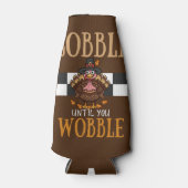 Schud tot je wiebelt, grappige Thanksgiving Flesjeskoeler (Voorkant)