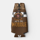 Schud tot je wiebelt, grappige Thanksgiving Flesjeskoeler (Achterkant)