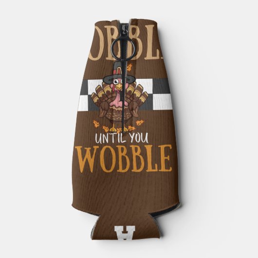 Schud tot je wiebelt, grappige Thanksgiving Flesjeskoeler (Achterkant)