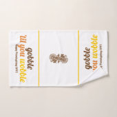 Schud 'tot je wiebelt typografie vrienden geven handdoek (Handdoek)