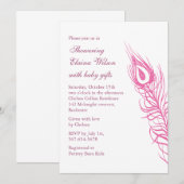 Schud uw Baby shower van de Veer van de Taart (roz Kaart (Voorkant / Achterkant)