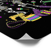 Schud uw Bootie Skelet Mardi Gras Cowboy Boot Poster (Hoek)