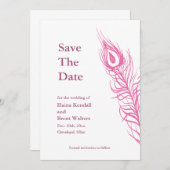 Schud uw staartoppervlakken met de datum 2 (fuchsi save the date (Voorkant / Achterkant)