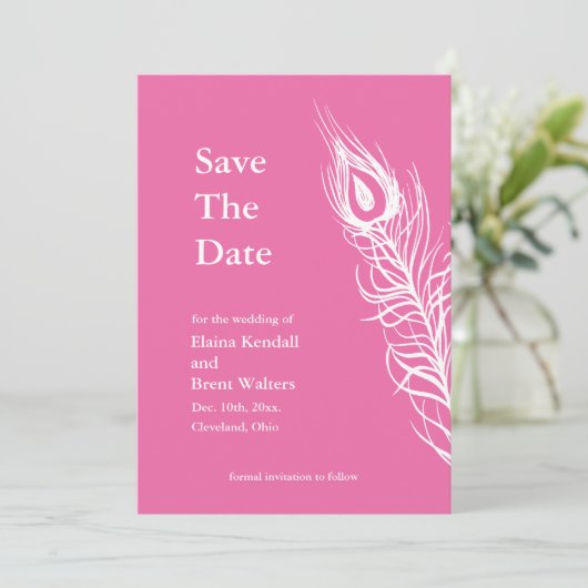 Schud uw staartoppervlakken Save the Date 1 (fuchs (Staand voorkant)