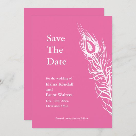 Schud uw staartoppervlakken Save the Date 1 (fuchs (Voorkant / Achterkant)