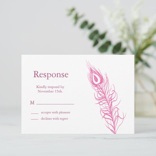 Schud uw staartveren RSVP 2 (fuchsie) (Staand voorkant)