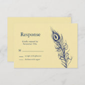 Schud uw staartveren RSVP (geel) (Voorkant / Achterkant)