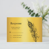 Schud uw staartveren RSVP (goud) (Staand voorkant)