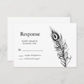 Schud uw staartveren RSVP (wit) (Voorkant / Achterkant)