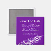 Schud uw staartveren sparen de Datum (violet) Magneet (Voorkant / Achterkant)