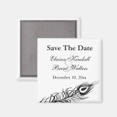 Schud uw staartveren sparen de Datum (wit) Magneet (Voorkant / Achterkant)