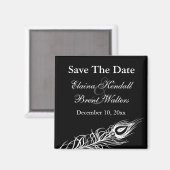 Schud uw staartveren sparen de Datum (zwart) Magneet (Voorkant / Achterkant)