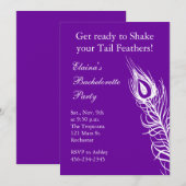 Schud uw Tail Feathers Bachelorette (violet) Kaart (Voorkant / Achterkant)