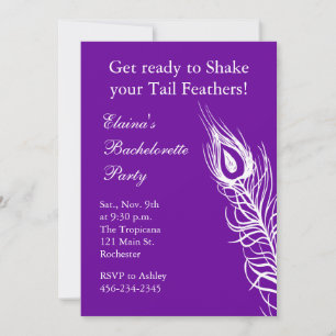 Schud uw Tail Feathers Bachelorette (violet) Kaart