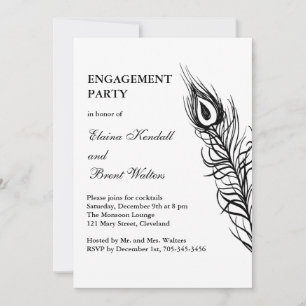 Schud uw Tail Feathers Engagement Party (wit) Kaart