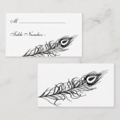 Schud uw Tail Feathers Place Card (wit) Plaatskaartje (Voorkant / Achterkant)