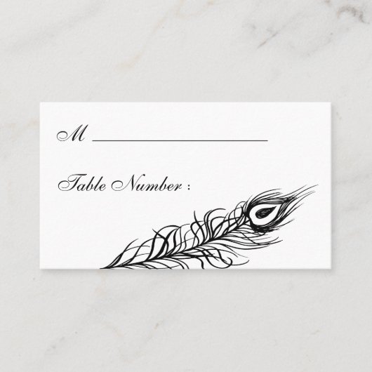 Schud uw Tail Feathers Place Card (wit) Plaatskaartje (Voorkant)