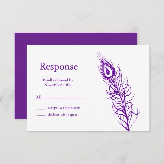 Schud uw Tail Feathers RSVP (violet) (Voorkant / Achterkant)