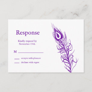 Schud uw Tail Feathers RSVP (violet) Kaartje