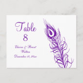 Schud uw Tail Feathers Table Number (violet) Briefkaart (Voorkant)