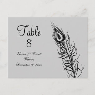Schud uw Tail Feathers Table Number (zilver) Briefkaart