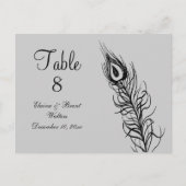 Schud uw Tail Feathers Table Number (zilver) Briefkaart (Voorkant)