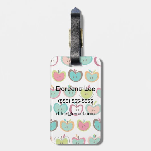 Schudappelpatroon Bagagelabel (Achterkant verticaal)