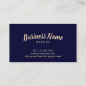 Schudbakkerij marineblauw Loyaliteit Klantenkaartje (Achterkant)