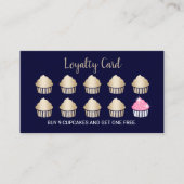 Schudbakkerij marineblauw Loyaliteit Klantenkaartje (Voorkant)